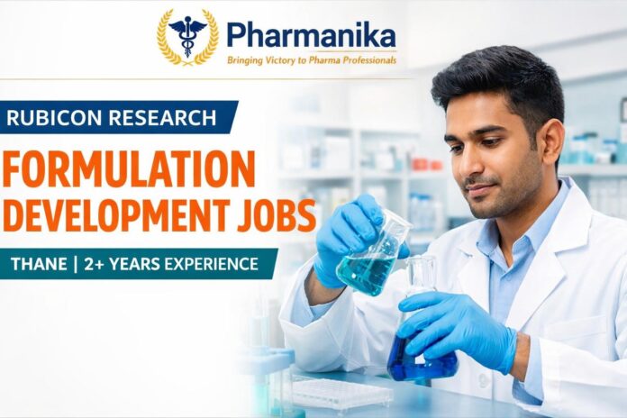 Officer Formulation Development at Rubicon Research Thane | 2+ Yrs