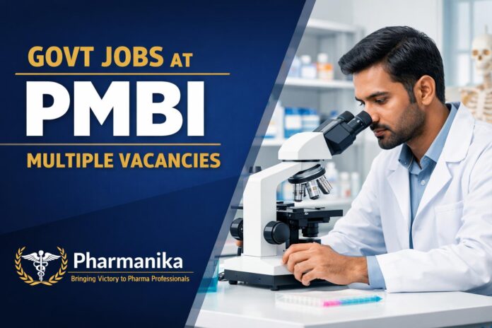Govt Job at Pharmaceuticals & Medical Devices Bureau of India | Pharmacy Graduates Eligible
