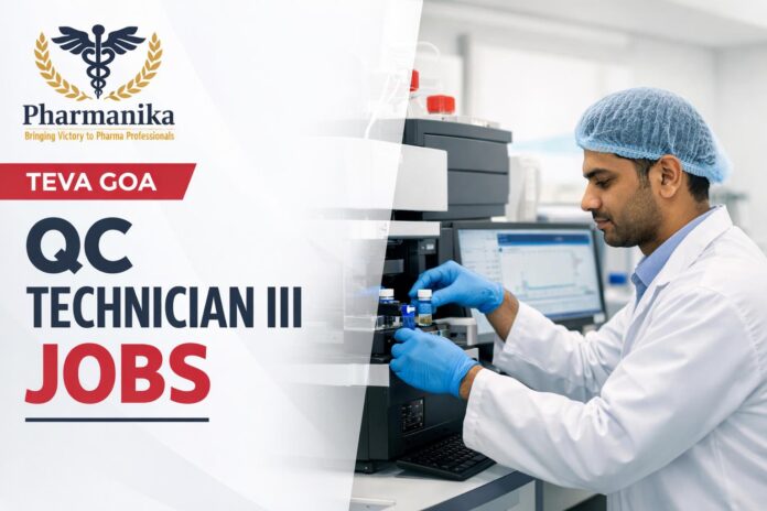 QC Technician III Nitrosamine at Teva Goa | 3–5 Yrs