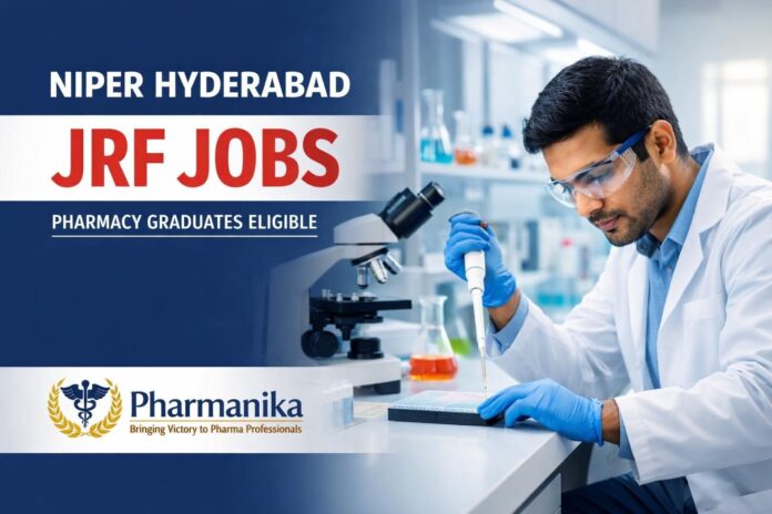 Junior Research Fellow at NIPER | Pharmacy Graduates eligible