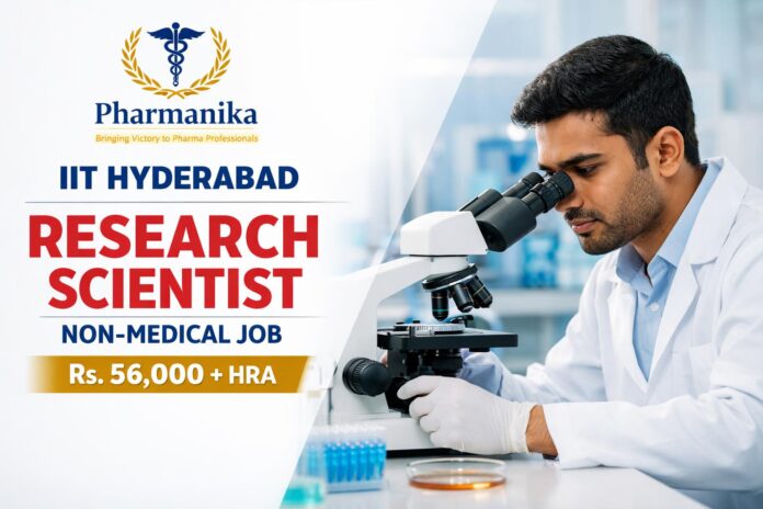 Project Research Scientist-I Non-Medical at IIT Hyderabad Biotech | ICMR Glioblastoma | Apply by 3 Oct