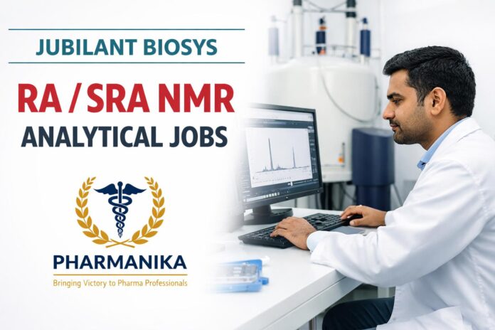 RA/SRA NMR Analytical at Jubilant Biosys Greater Noida | 2+ Yrs