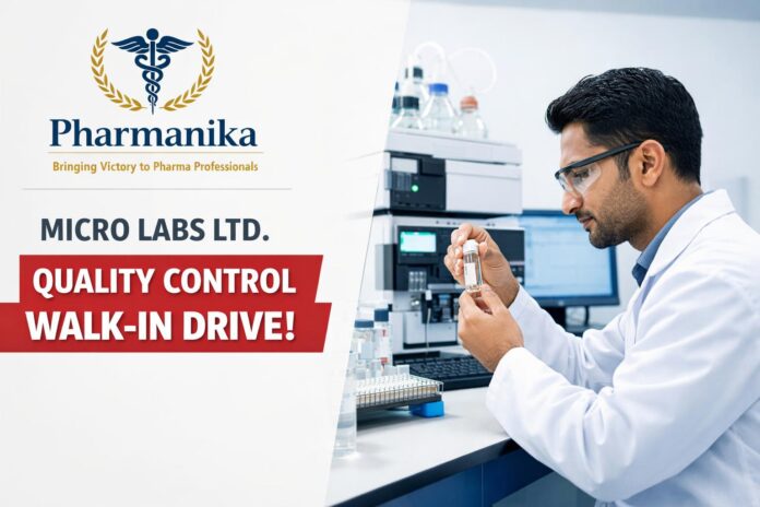 Micro Labs Hiring Pharmacy Graduates | Walk-in Drive