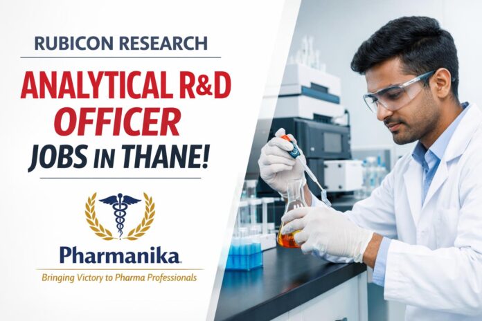 Rubicon Hiring Pharmacy graduates | Analytical Research & Development Role
