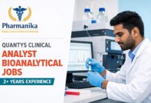 Analyst Bioanalytical LC-MS/MS at Quantys Gandhidham | 2+ Yrs Analyst Bioanalytical LC-MS/MS at Quantys Gandhidham | 2+ Yrs