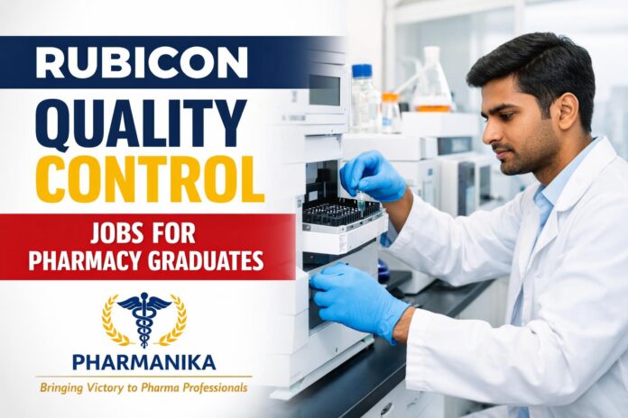 Quality control job at Rubicon. | Pharmacy graduates eligible.