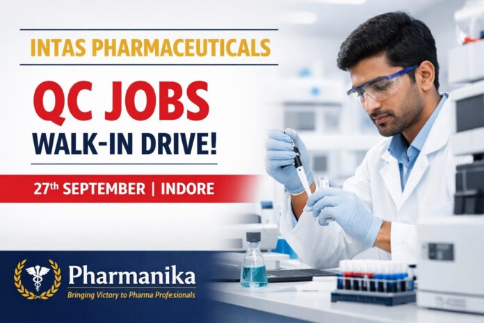 Intas Pharmaceuticals Opens Walk-in Drive | Pharmacy Graduates Eligible