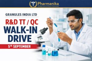 R&D TT / QC Walk-in at Granules Gajularamaram | 5 Sep R&D TT / QC Walk-in at Granules Gajularamaram | 5 Sep