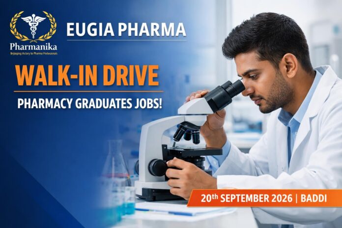 Eugia Pharma Opens Walk-in Drive | Pharmacy Graduates Eligible