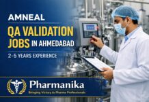 Executive, QA Validation at Amneal Ahmedabad City | 2-5 years Executive, QA Validation at Amneal Ahmedabad City | 2-5 years