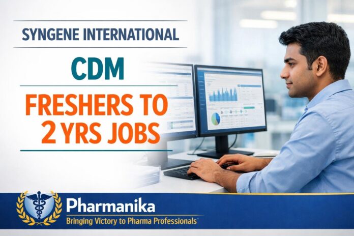 Data Entry Operator – CDM at Syngene International Bangalore | Freshers–2 yrs | Life Sciences / Pharmacy / Biotech / Clinical Research | Apply Online Data Entry Operator – CDM at Syngene International Bangalore | Freshers–2 yrs | Life Sciences / Pharmacy / Biotech / Clinical Research | Apply Online