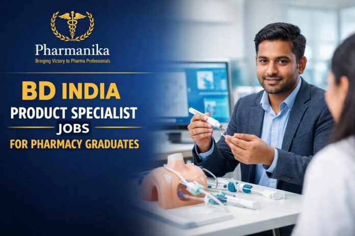 Product specialist job at BD, pharmacy graduate eligible