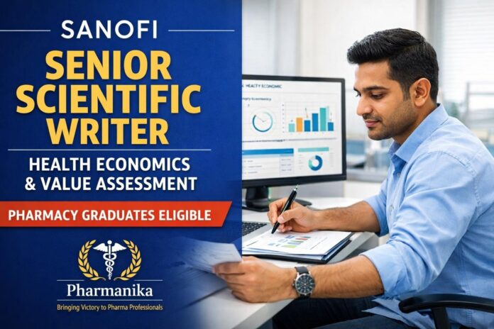 Scientifc Writer Job at Sanofi | Pharmacy Graduates Eligble