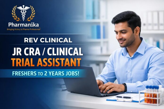 Jr CRA / Clinical Trial Assistant at REV Clinical Ahmedabad | Freshers–2 Yrs Jr CRA / Clinical Trial Assistant at REV Clinical Ahmedabad | Freshers–2 Yrs