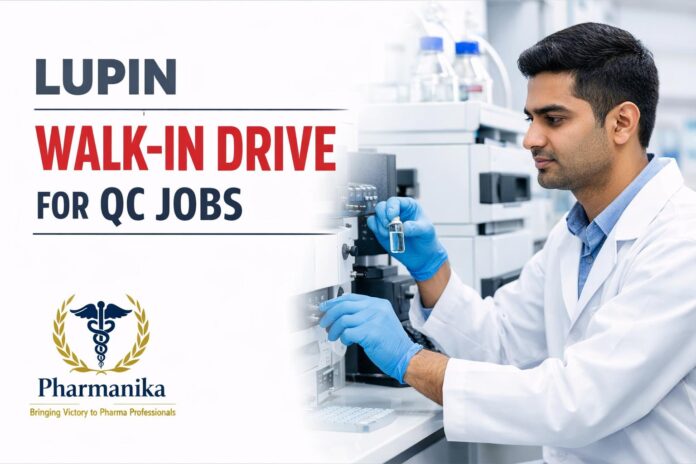 Lupin Hiring Pharmacy Candidates | Walk-in Interview for Pharmacy Graduates