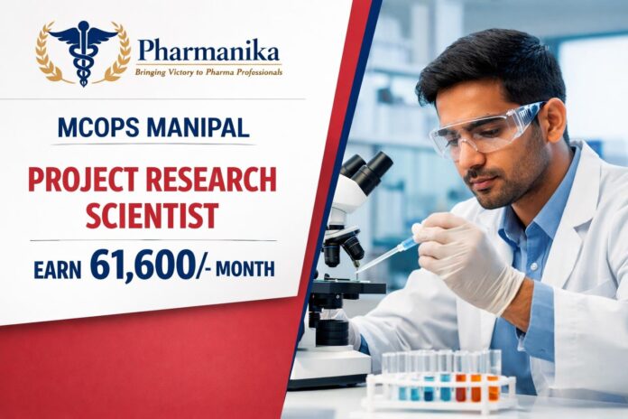 Project Research Scientist-I (Non-Medical) at MCOPS Manipal | ICMR Vitamin D Liquid Crystal Biosensor | Apply by 4 Oct | Earn Rs 61,600/- Project Research Scientist-I (Non-Medical) at MCOPS Manipal | ICMR Vitamin D Liquid Crystal Biosensor | Apply by 4 Oct | Earn Rs 61,600/-