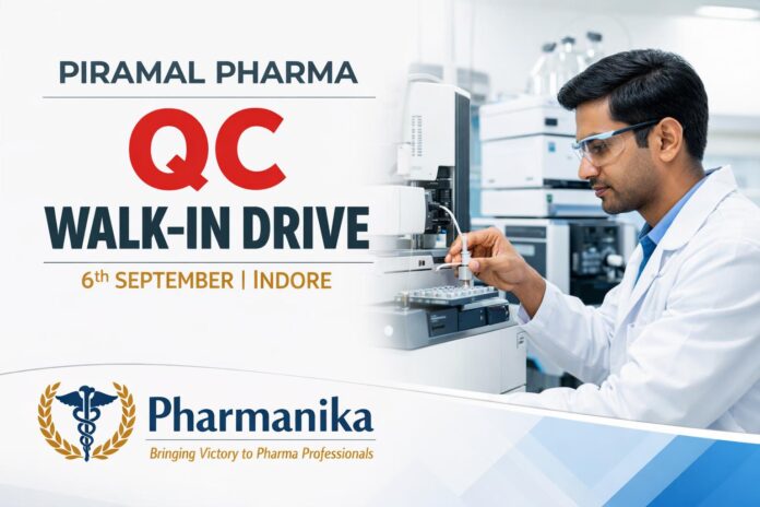 QC HPLC / GC / LC-MS Walk-in at Piramal Pithampur | 6 Sep Indore
