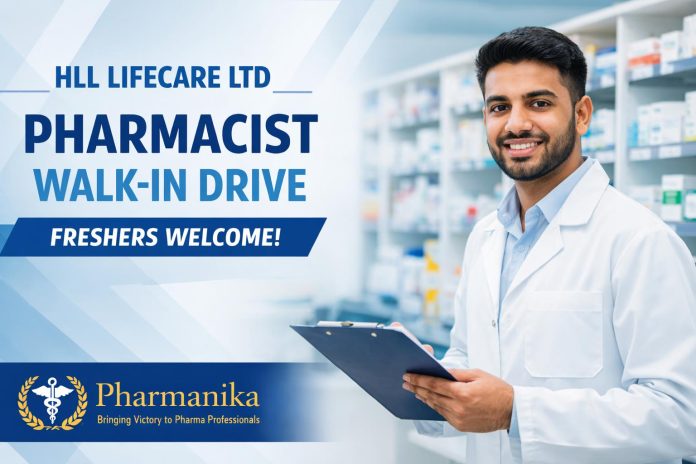 Assistant Pharmacist / Pharmacist Grade IV–III Walk-in at HLL Lifecare AMRIT Nagpur | Freshers OK | Walk-in 29 Sep