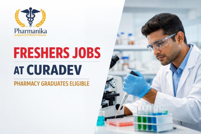 Freshers Job at Curadev | Pharmacy Graduates Eligible