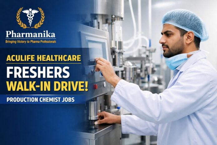 Freshers Job at Aculife Healthcare |