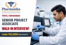 Senior Project Associate (Bioanalyst) at THSTI Faridabad | LC-MS/MS PK | Walk-in 18 Sep | Earn Rs 55,000/- Senior Project Associate (Bioanalyst) at THSTI Faridabad | LC-MS/MS PK | Walk-in 18 Sep | Earn Rs 55,000/-