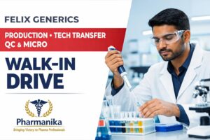 Production / Tech Transfer / QC / Micro Walk-in at Felix Generics | 6 Sep Panchkula Production / Tech Transfer / QC / Micro Walk-in at Felix Generics | 6 Sep Panchkula