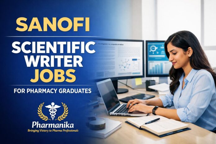 Scientific Writer Job at Sanofi | Pharmacy Graduates Eligible