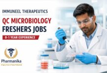 Trainee QC Microbiology at Immuneel Therapeutics | 0–1 Yr | Bommasandra Trainee QC Microbiology at Immuneel Therapeutics | 0–1 Yr | Bommasandra