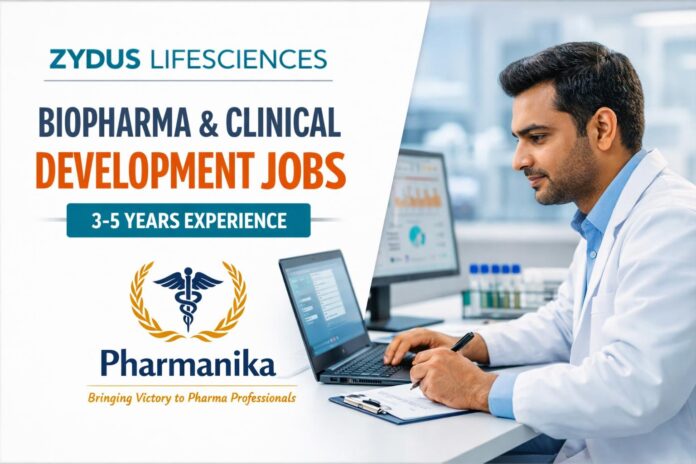 Zydus Hiring Pharmacy Graduates | Biopharmaceutics & Clinical Development Role