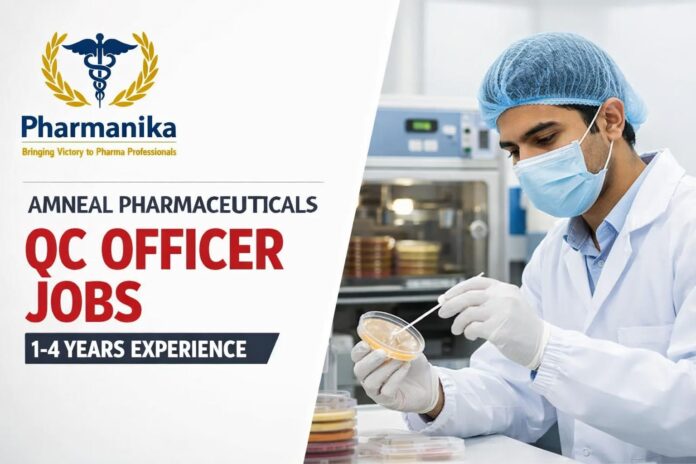 QC Officer Environment Monitoring at Amneal Gujarat | 1-4 yrs