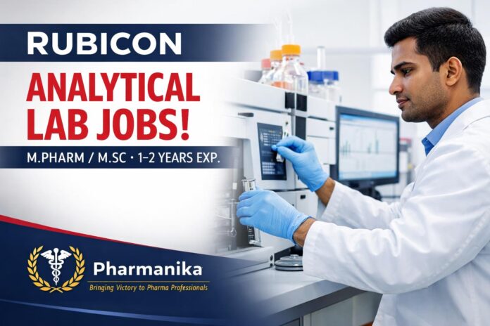 Rubicon Hiring Officer – Analytical Development Lab | Thane | 1–2 Yrs | M.Pharm / M.Sc Rubicon Hiring Officer – Analytical Development Lab | Thane | 1–2 Yrs | M.Pharm / M.Sc
