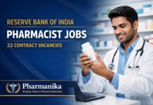 Reserve Bank of India (RBI) Mumbai Pharmacist Recruitment 2026 | 22 Contract Posts | D.Pharm/B.Pharm | Min 2 Years | Apply by 3 Nov Reserve Bank of India (RBI) Mumbai Pharmacist Recruitment 2026 | 22 Contract Posts | D.Pharm/B.Pharm | Min 2 Years | Apply by 3 Nov